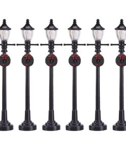 For Living Christmas Decoration Village Lamppost Accessory Set, 6-pk