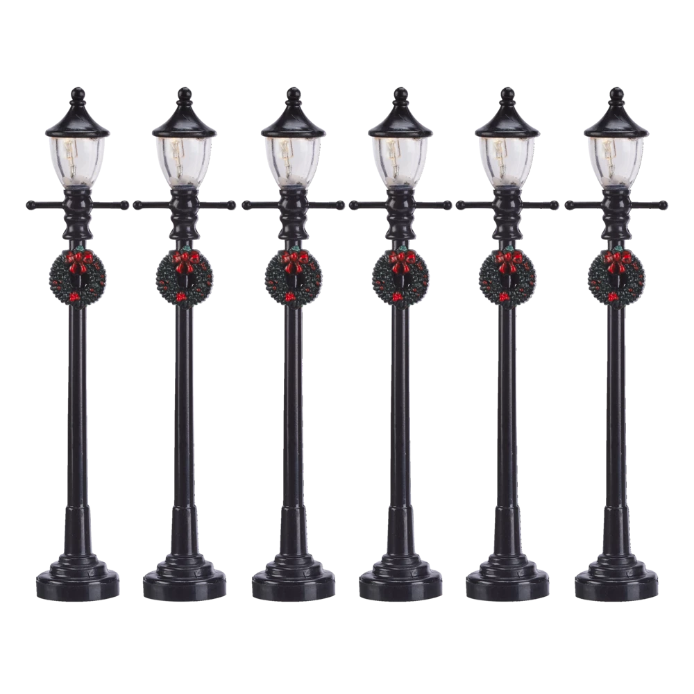 For Living Christmas Decoration Village Lamppost Accessory Set, 6-pk