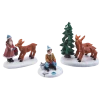 For Living Christmas Decoration Village Wild Animals Accessory Set, 3-pc