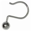 For Living Decorative Ball Rust-Resistant Shower Curtain Metal Hooks, Chrome, 12-pk
