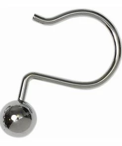 For Living Decorative Ball Rust-Resistant Shower Curtain Metal Hooks, Chrome, 12-pk