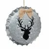 For Living Battery Operated Light-Up Christmas Hanging Decoration Bottle Cap, Grey