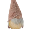 For Living Fabric Battery-operated Christmas Decoration Gnome, Pink, 14-in