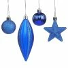 For Living Shatterproof Decoration Blue Christmas Ornament Set, Assorted Style