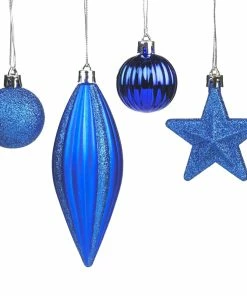 For Living Shatterproof Decoration Blue Christmas Ornament Set, Assorted Style