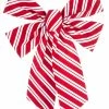 For Living Fabric Holiday Decoration Bow Candy Cane Stripe, 14-in
