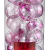For Living Clear With Pink Fill Shatterproof Ornament Set, 20-pc