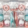 For Living Brights Collection Shatterproof Christmas Ornament Set, Assorted Style & Size, 40-pc