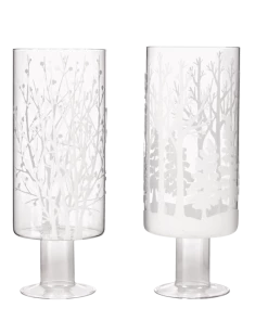 For Living Glass Hurricane Decoration Candle Holder, Clear, 4 4/5-in