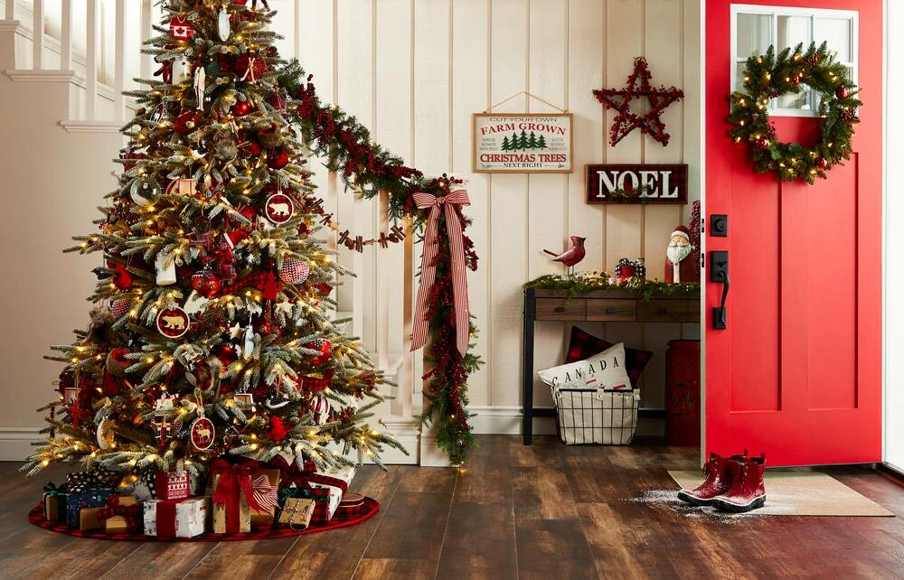 For Living Wooden Vintage Hanging Farm Grown Christmas Tree Sign, 20-in - Image 3