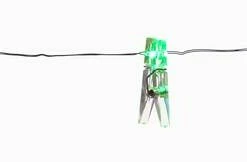 For Living Battery Operated Colour Changing Hanging Photo Clip Christmas String Lights, 9-ft