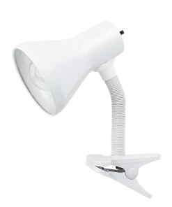 For Living Gooseneck Clip-On Desk Lamp, 10-1/4-in, White