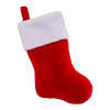 For Living Deluxe Christmas Decoration Plush Stocking, Red, 18-in