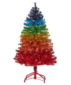 For Living Christmas Decoration Artificial Rainbow Tree, 3 1/2 Ft