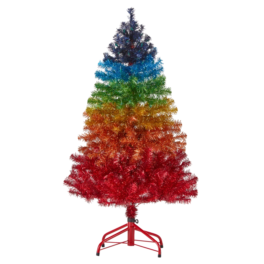 For Living Christmas Decoration Artificial Rainbow Tree, 3 1/2 Ft