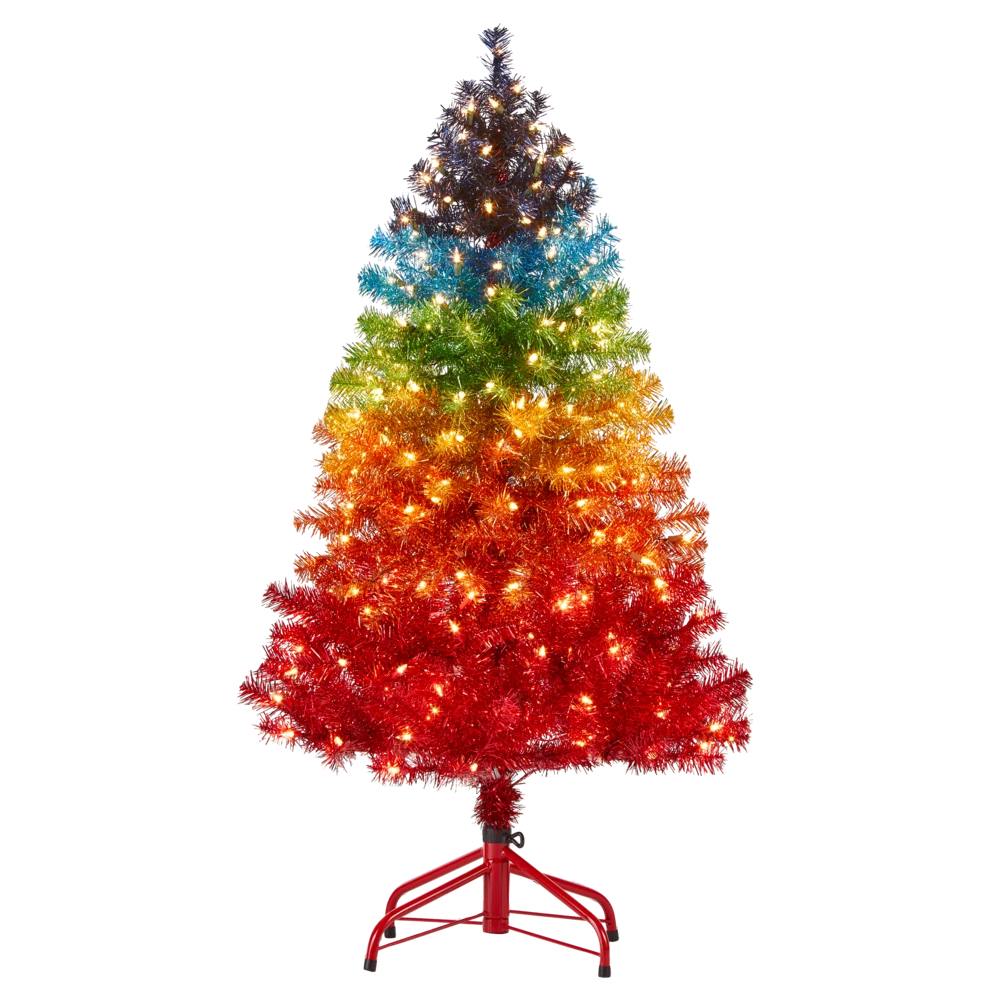 For Living Christmas Decoration Artificial Rainbow Tree, 3 1/2 Ft - Image 2