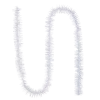 For Living Christmas Decoration Iridescent Tinsel, White, 50-ft