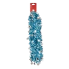 For Living Christmas Decoration Snowflake Icon Cut Tinsel, Jumbo, Blue, 9-ft