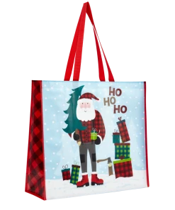For Living Reusable Non-Woven Christmas Decoration Lumber Jack Bag