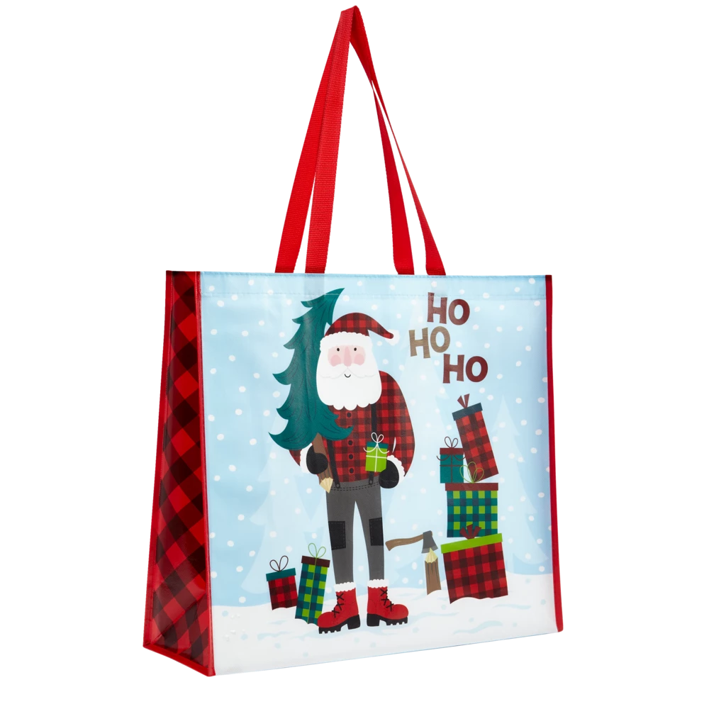 For Living Reusable Non-Woven Christmas Decoration Lumber Jack Bag