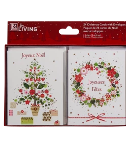 For Living Christmas Cards, English, 24-pc
