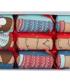 For Living Festive Decoration Sausage Dog Crackers, 6-pk
