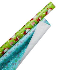 For Living Christmas Decoration Kids' Holiday Gift Wrap, 150-sq.ft., 2-pc