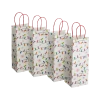 For Living Kraft Christmas Decoration Bottle Bags, 4-pk