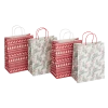 For Living Kraft Christmas Decoration Gift Bags, Large, 4-pk