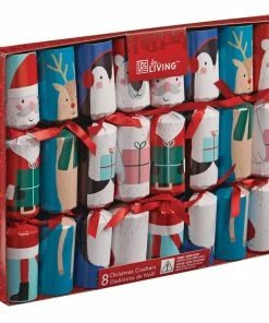 For Living Decoration Christmas Character Crackers, 8-pk