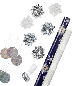 For Living Christmas Decoration Gift Wrap Kit, Blue