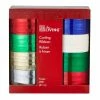 For Living Christmas Decoration Ribbons, Classic Colours, 200-ft