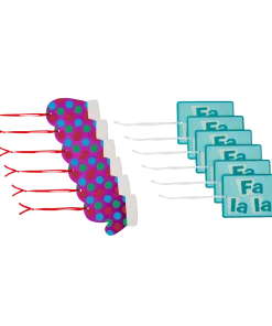 For Living Christmas Decoration Die Cut Tags, Multi-Colour, 12-pc