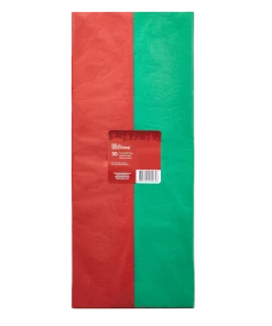 For Living Christmas Decoration Tissue Gift Wrap, Red/Green/White, 50-pc