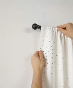 For Living Smart Rods Adjustable Easy Install Steel Café Curtain Rod, Assorted Colours, Assorted Sizes, 5/8 Diameter