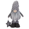 For Living Fabric Christmas Decoration Boy Gnome, Grey, 27-in