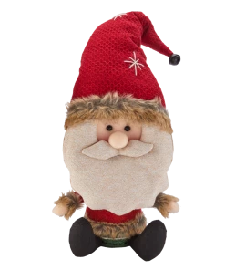For Living Fabric Christmas Bighead Santa Décor, 28-in