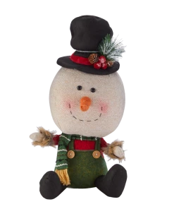 For Living Fabric Christmas Bighead Snowman Décor, 28-in