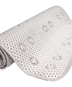 For Living Anti-Slip Foam Bath Tub Mat, White, 17-in X 36-in