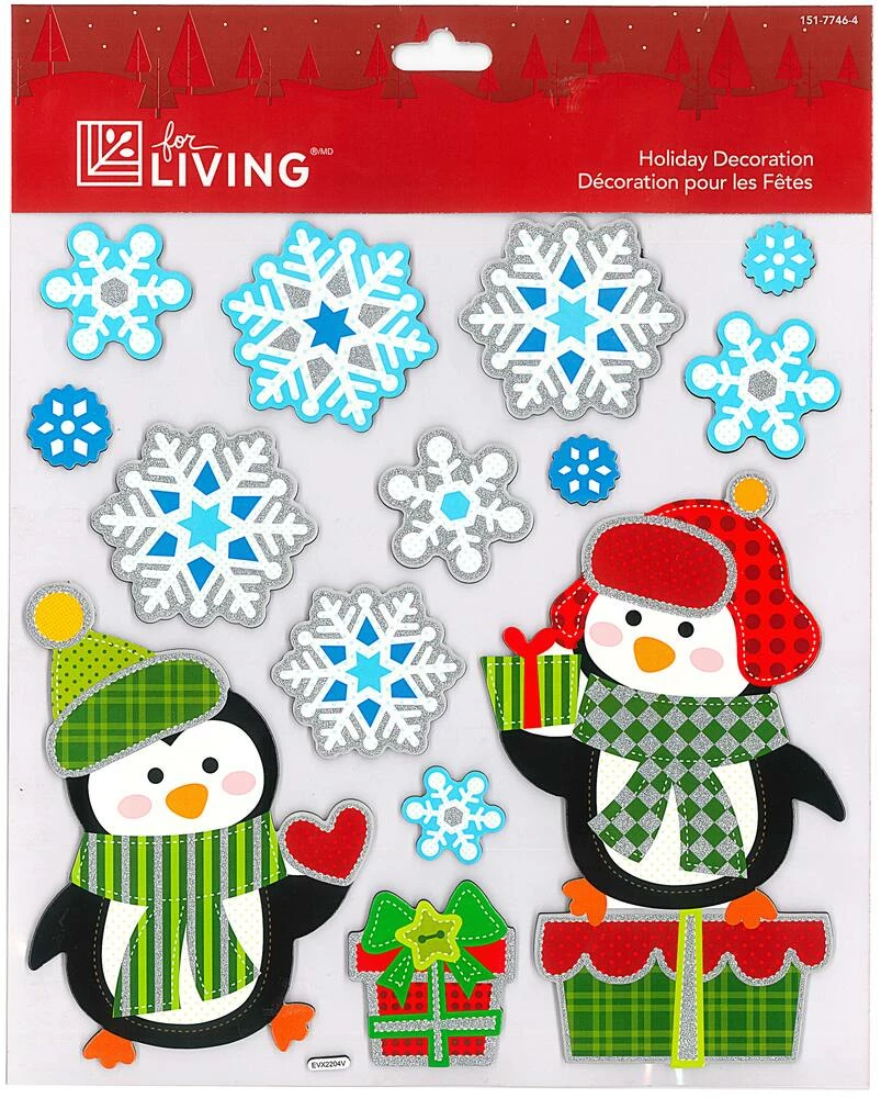 For Living Christmas Decoration Foam Clings, Assorted Style - Image 4