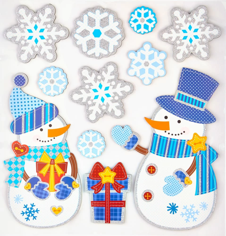 For Living Christmas Decoration Foam Clings, Assorted Style