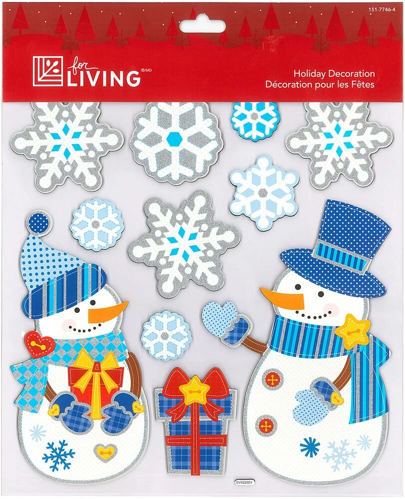 For Living Christmas Decoration Foam Clings, Assorted Style - Image 3