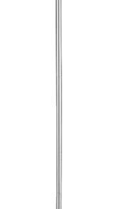 For Living Plastic Shade Floor Lamp, 72-in, Silver