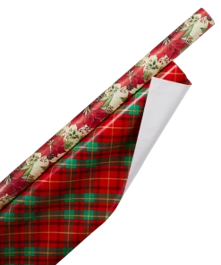 For Living Traditional Christmas Gift Wrap, Assorted Design, 150-sq.ft., 2-pc