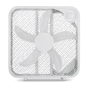 For Living Plastic 5-Blade Portable Box/Floor Fan, 2-Speed,White, 20-in