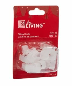 For Living Siding Christmas Lights Clips, White, 20-pk