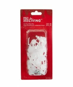 For Living Swivel Christmas Lights Clips, White, 20-pk