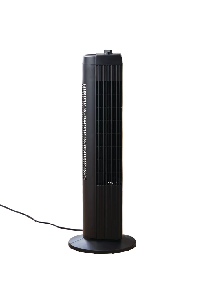 For Living Compact Oscillating Tower Fan, 3-Speed, Black, 28-in - Image 6