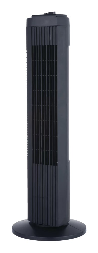 For Living Compact Oscillating Tower Fan, 3-Speed, Black, 28-in - Image 2