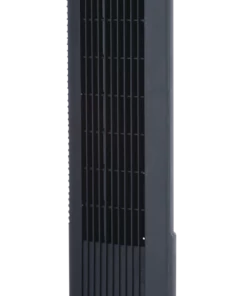 For Living Compact Oscillating Tower Fan, 3-Speed, Black, 28-in